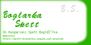 boglarka spett business card